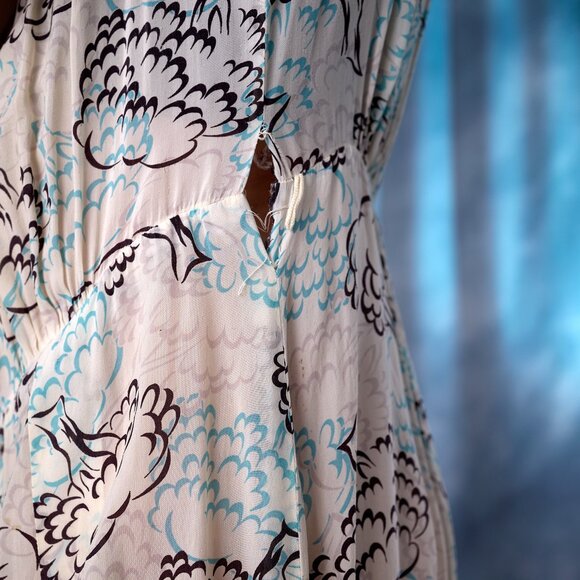 Vintage 1940's Silky Rayon Dress by Nelly Don - Picture 9 of 10